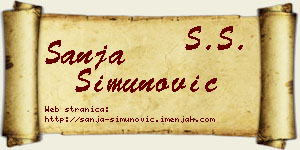 Sanja Simunović vizit kartica